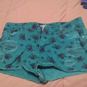 Teal shorts